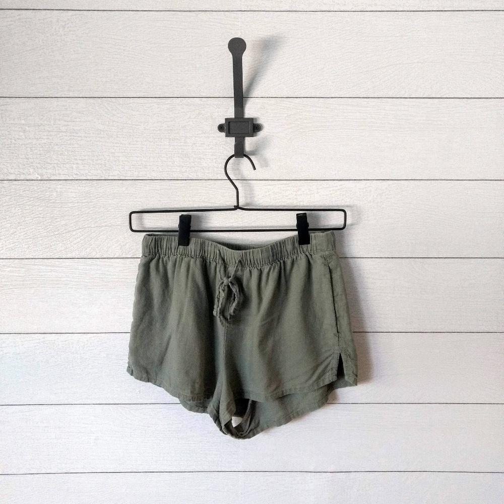 Forever 21 Green Drawstring Shorts